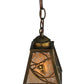 Meyda Lighting Whispering Pines 7" Antique Copper Mini Pendant Light With Silver Mica Shade Glass