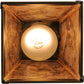 Meyda Lighting Whispering Pines 7" Antique Copper Mini Pendant Light With Silver Mica Shade Glass