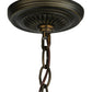 Meyda Lighting Whispering Pines 7" Antique Copper Mini Pendant Light With Silver Mica Shade Glass