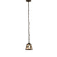 Meyda Lighting Whispering Pines 7" Timeless Bronze Mini Pendant Light With Silver Mica Shade Glass