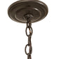 Meyda Lighting Whispering Pines 7" Timeless Bronze Mini Pendant Light With Silver Mica Shade Glass