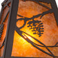 Meyda Lighting Whispering Pines 7" Timeless Bronze Pendant Light With Amber Mica Shade Glass