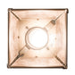 Meyda Lighting Whispering Pines 7"Sq Antique Copper Pendant Light With Silver Mica Shade Glass
