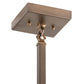 Meyda Lighting Whispering Pines 7"Sq Antique Copper Pendant Light With Silver Mica Shade Glass