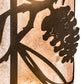 Meyda Lighting Whispering Pines 8" 2-Light Distressed Chestnut Left Wall Sconce With Silver Mica Shade Glass