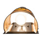 Meyda Lighting Whispering Pines 8" 2-Light Exterior Oil Rubbed Bronze Left Wall Sconce With Amber Mica Shade Glass