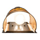 Meyda Lighting Whispering Pines 8" 2-Light Exterior Oil Rubbed Bronze Right Wall Sconce With Amber Mica Shade Glass