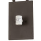 Meyda Lighting Whispering Pines 8" 2-Light Oil Rubbed Bronze Wall Sconce With Silver Mica Shade Glass