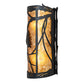 Meyda Lighting Whispering Pines 8" 2-Light Textured Black Left Wall Sconce With Amber Mica Shade Glass