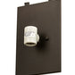 Meyda Lighting Whispering Pines 8" 2-Light Wrought Iron Wall Sconce With Silver Mica Shade Glass