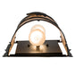 Meyda Lighting Whispering Pines 8" Wrought Iron Right Wall Sconce With Silver Mica Shade Glass