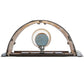 Meyda Lighting Whispering Pines 9" Cafe Noir Wall Sconce With Silver Mica Shade Glass