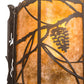 Meyda Lighting Whispering Pines 9" Coffee Bean Wall Sconce With Amber Mica Shade Glass