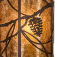 Meyda Lighting Whispering Pines 9" Mahogany Bronze Left Wall Sconce With Amber Mica Shade Glass