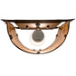 Meyda Lighting Whispering Pines 9" Mahogany Bronze Right Wall Sconce With Amber Mica Shade Glass