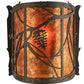 Meyda Lighting Whispering Pines 9" Timeless Bronze Wall Sconce With Amber Mica Shade Glass