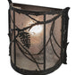 Meyda Lighting Whispering Pines 9" Timeless Bronze Wall Sconce With Silver Mica Shade Glass