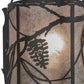 Meyda Lighting Whispering Pines 9" Timeless Bronze Wall Sconce With Silver Mica Shade Glass