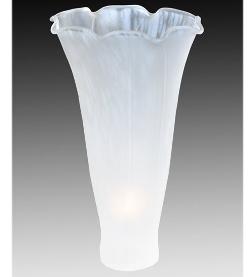 Meyda Lighting White Pond Lily 11" 3-Light Mahogany Bronze Wall Sconce With White Shade Glass