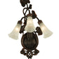 Meyda Lighting White Pond Lily 11" 3-Light Mahogany Bronze Wall Sconce With White Shade Glass