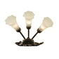Meyda Lighting White Pond Lily 11" 3-Light Mahogany Bronze Wall Sconce With White Shade Glass