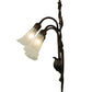 Meyda Lighting White Pond Lily 11" 3-Light Mahogany Bronze Wall Sconce With White Shade Glass