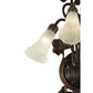 Meyda Lighting White Pond Lily 11" 3-Light Mahogany Bronze Wall Sconce With White Shade Glass