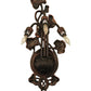 Meyda Lighting White Pond Lily 11" 3-Light Mahogany Bronze Wall Sconce With White Shade Glass