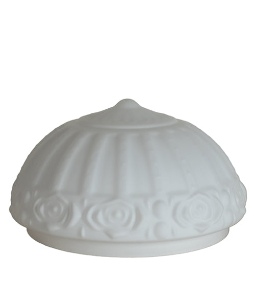 Meyda Lighting White Puffy Rose 13" White Shade Glass