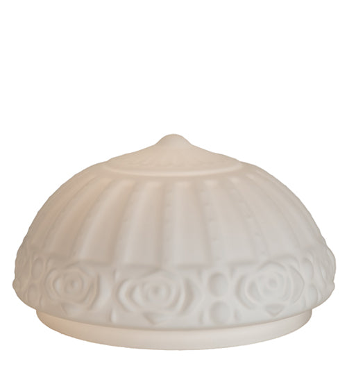 Meyda Lighting White Puffy Rose 13" White Shade Glass
