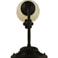 Meyda Lighting White Puffy Rose 7" Mahogany Bronze Wall Sconce With White Satin Art Shade Glass
