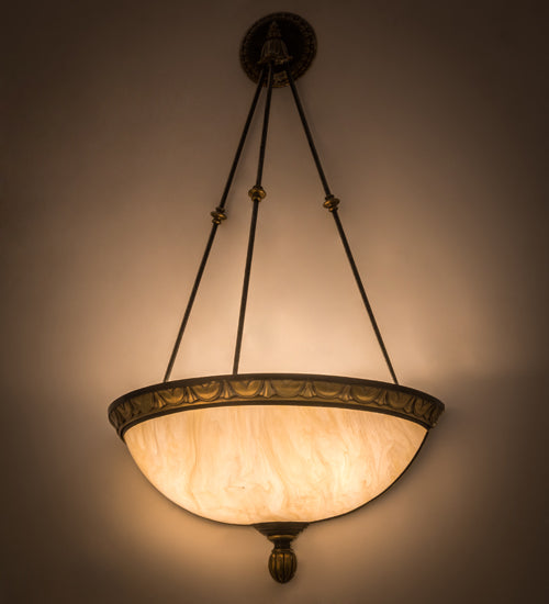 Meyda Lighting Whitesboro Middle School Auditorium 20" 2-Light Gold & Black Wall Sconce With Creme Carrare Shade Glass