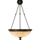 Meyda Lighting Whitesboro Middle School Auditorium 20" 2-Light Gold & Black Wall Sconce With Creme Carrare Shade Glass