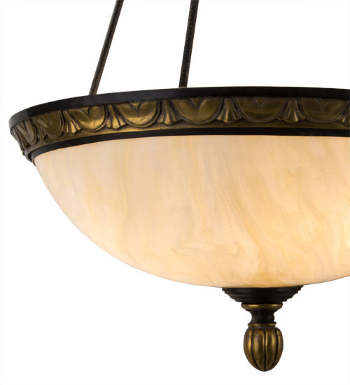 Meyda Lighting Whitesboro Middle School Auditorium 20" 2-Light Gold & Black Wall Sconce With Creme Carrare Shade Glass