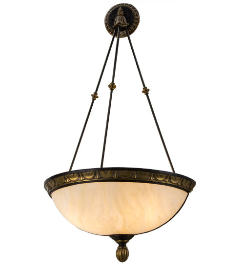Meyda Lighting Whitesboro Middle School Auditorium 20" 2-Light Gold & Black Wall Sconce With Creme Carrare Shade Glass