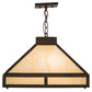 Meyda Lighting Whitewing 18-25" 2-Light Timeless Bronze Prime Pendant Light With Sahara Taupe Idalight Shade Glass