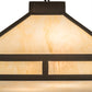 Meyda Lighting Whitewing 18-25" 2-Light Timeless Bronze Prime Pendant Light With Sahara Taupe Idalight Shade Glass