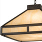 Meyda Lighting Whitewing 18-25" 2-Light Timeless Bronze Prime Pendant Light With Sahara Taupe Idalight Shade Glass