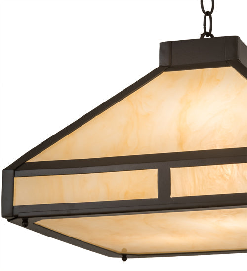 Meyda Lighting Whitewing 18-25" 2-Light Timeless Bronze Prime Pendant Light With Sahara Taupe Idalight Shade Glass