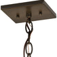 Meyda Lighting Whitewing 18-25" 2-Light Timeless Bronze Prime Pendant Light With Sahara Taupe Idalight Shade Glass