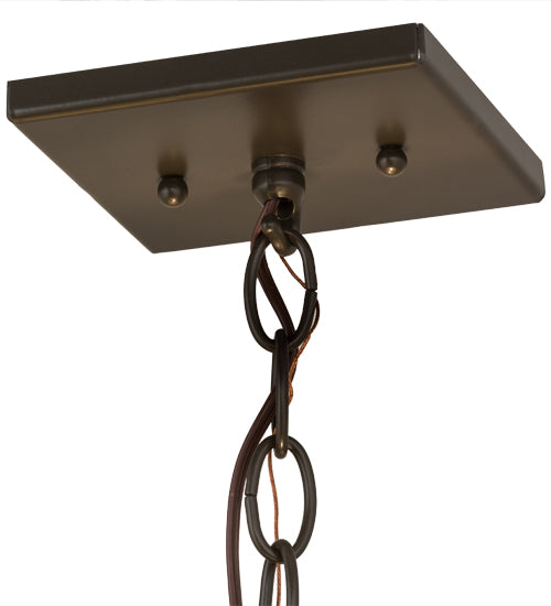 Meyda Lighting Whitewing 18-25" 2-Light Timeless Bronze Prime Pendant Light With Sahara Taupe Idalight Shade Glass