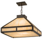 Meyda Lighting Whitewing 18-25" 2-Light Timeless Bronze Prime Pendant Light With Sahara Taupe Idalight Shade Glass