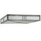 Meyda Lighting Whitewing 249975 36"Sq 4-Light Blackened Pewter Flush Mount Light With White Statuario Idalight Shade