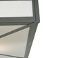Meyda Lighting Whitewing 249975 36"Sq 4-Light Blackened Pewter Flush Mount Light With White Statuario Idalight Shade