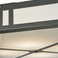 Meyda Lighting Whitewing 249975 36"Sq 4-Light Blackened Pewter Flush Mount Light With White Statuario Idalight Shade