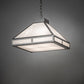 Meyda Lighting Whitewing 25" 4-Light Nickel Prime Pendant Light With White Art Shade Glass
