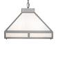 Meyda Lighting Whitewing 25" 4-Light Nickel Prime Pendant Light With White Art Shade Glass