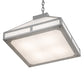 Meyda Lighting Whitewing 25" 4-Light Nickel Prime Pendant Light With White Art Shade Glass