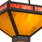 Meyda Lighting Whitewing 26" 2-Light Oil Rubbed Bronze Inverted Pendant Light With Ruby & Amber Shade Glass