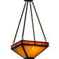 Meyda Lighting Whitewing 26" 2-Light Oil Rubbed Bronze Inverted Pendant Light With Ruby & Amber Shade Glass